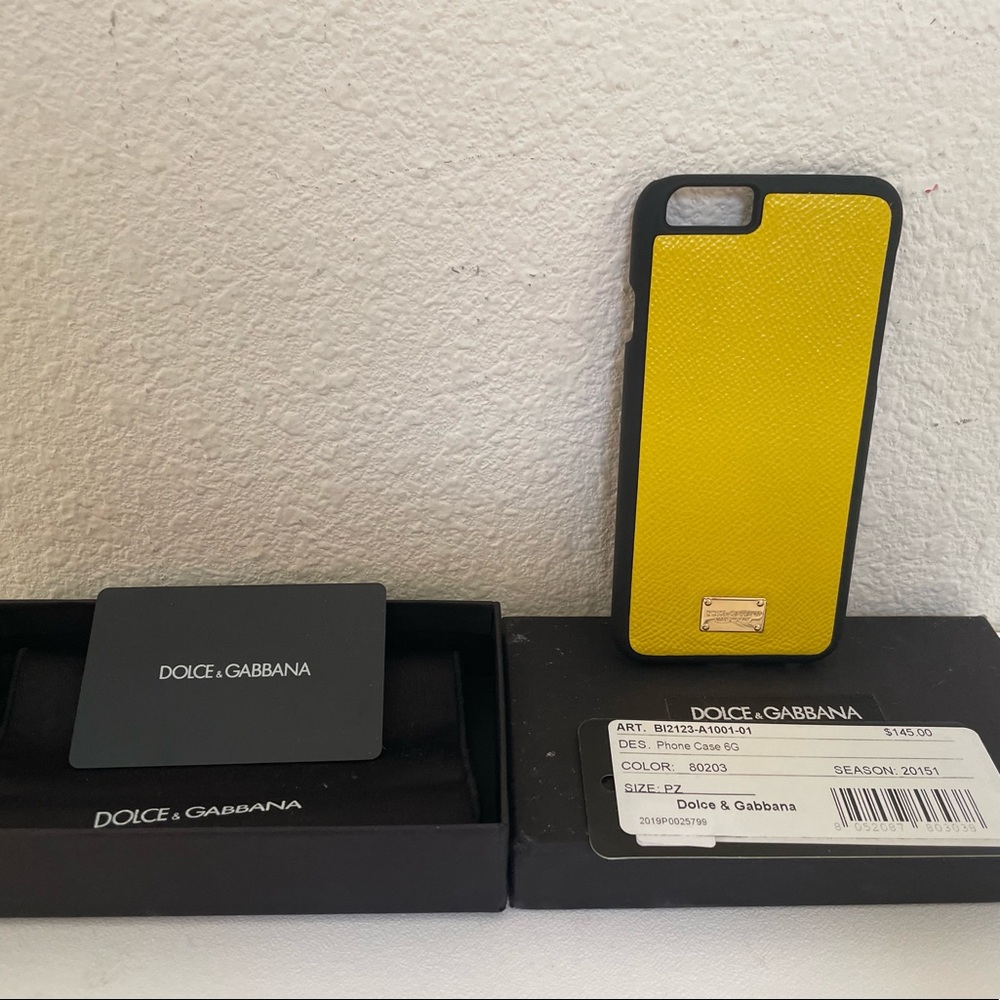 Dole & Gabbana Yellow Protective Hard Cover Phone Case 6G